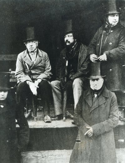 From Left to Right, Lord Paget, Lord Carlisle and Isambard Kingdom Brunel by English Photographer